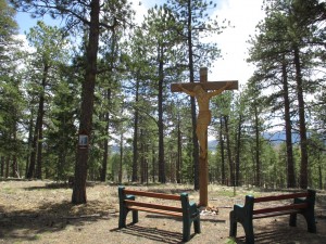 Frontier Village –prayer trail and large outdoor crucifix   